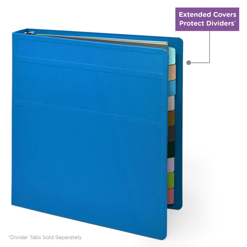 Carstens 1.5-Inch Heavy Duty 3-Ring Binder - Side Opening, Pool Blue, Durable Plastic, Precision No-Gap Rings, Waterproof Cover, No Pockets, Holds 250 US Letter Sheets, BPA-Free, Made in USA (1541-3R) - Image 5